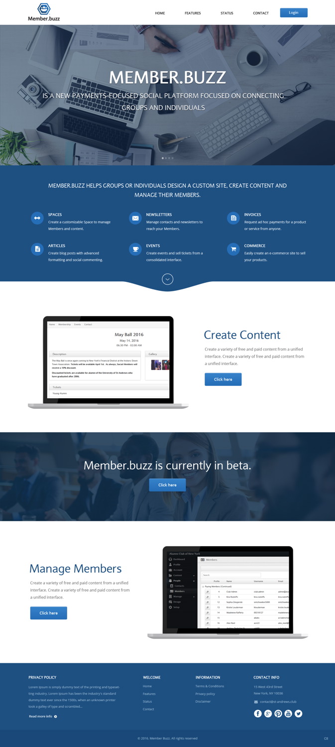 Web Design by pb for Member.buzz | Design #11125054