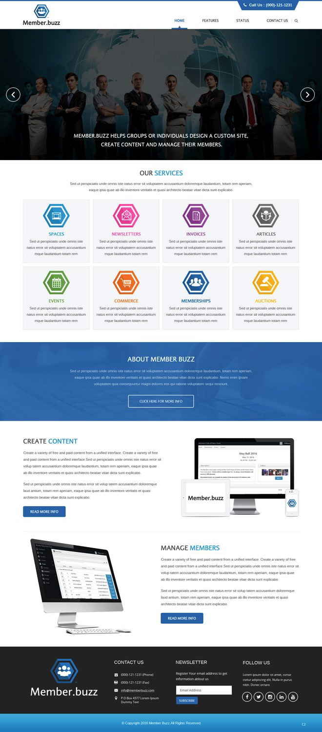 Diseño Web por pb para Member.buzz | Diseño #11125056