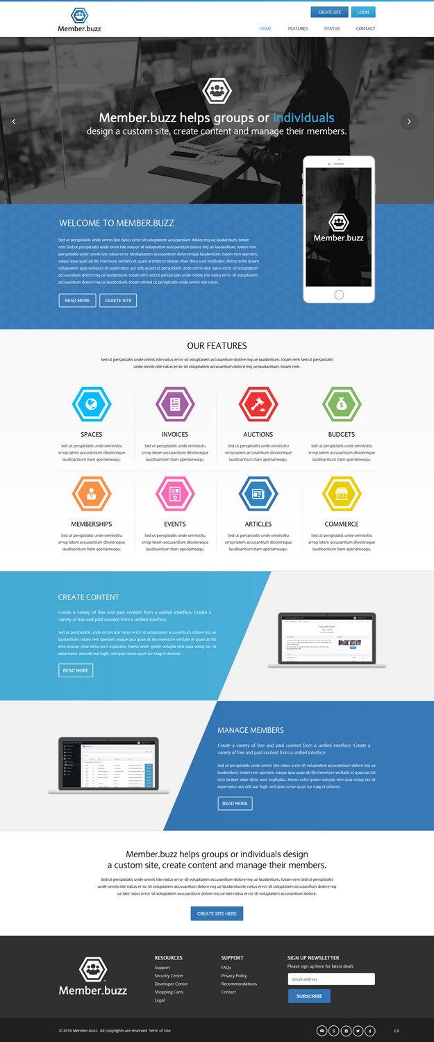 Web Design by pb for Member.buzz | Design #11156332