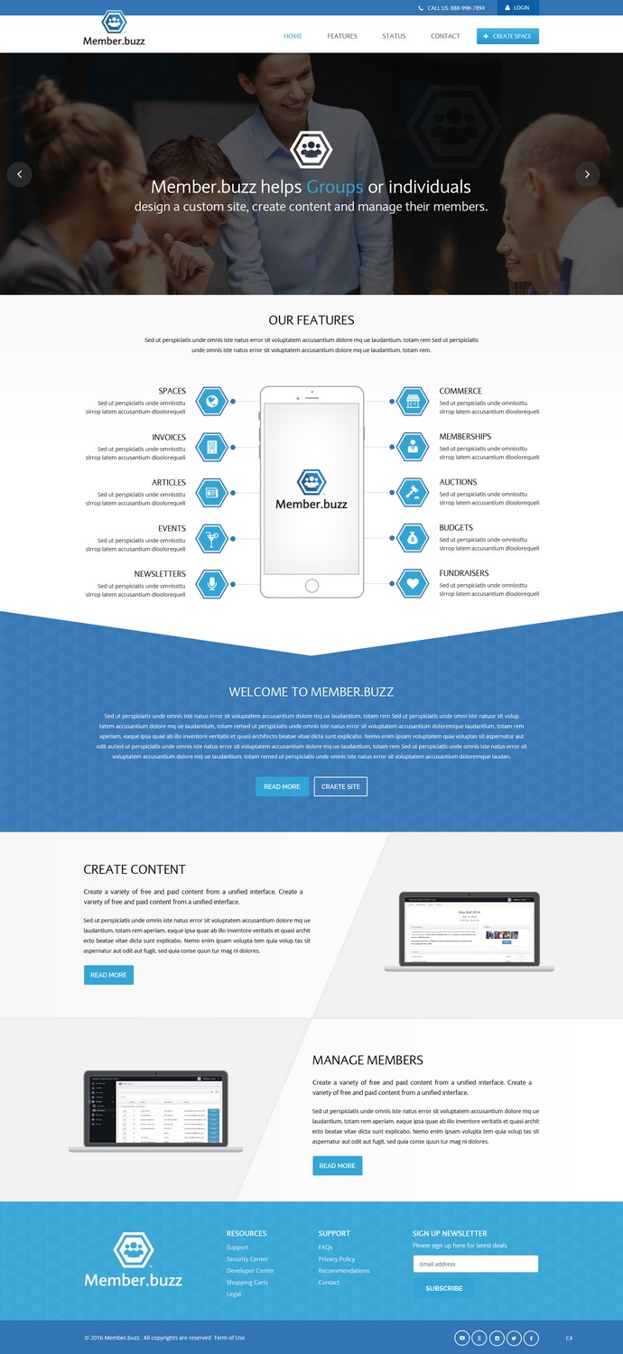 Diseño Web por pb para Member.buzz | Diseño #11156333