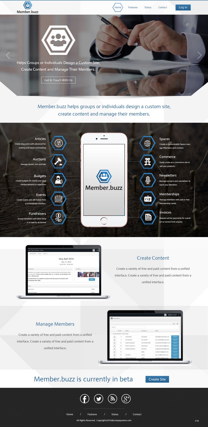 Web Design by pb for Member.buzz | Design #11156334