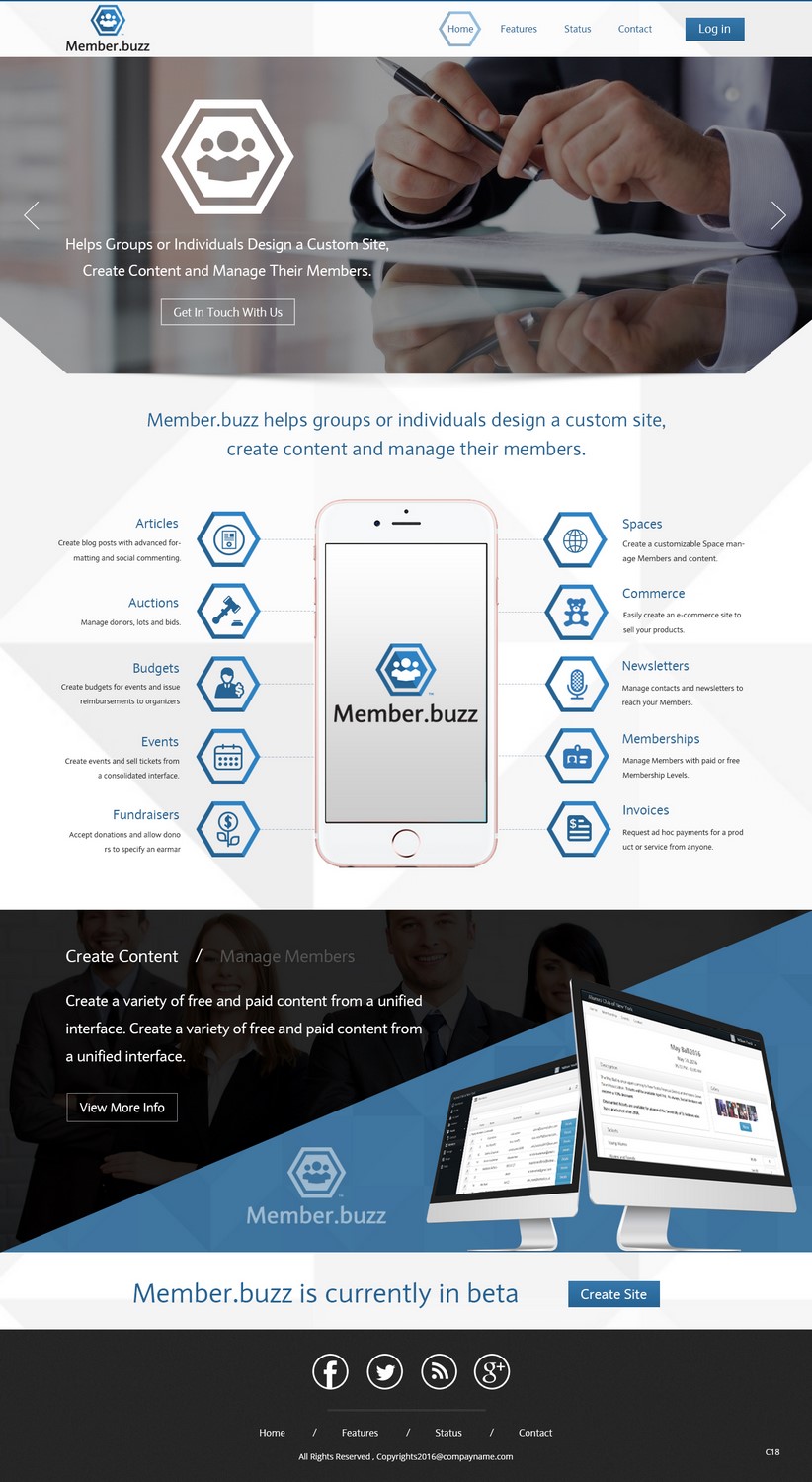 Web Design by pb for Member.buzz | Design #11156335
