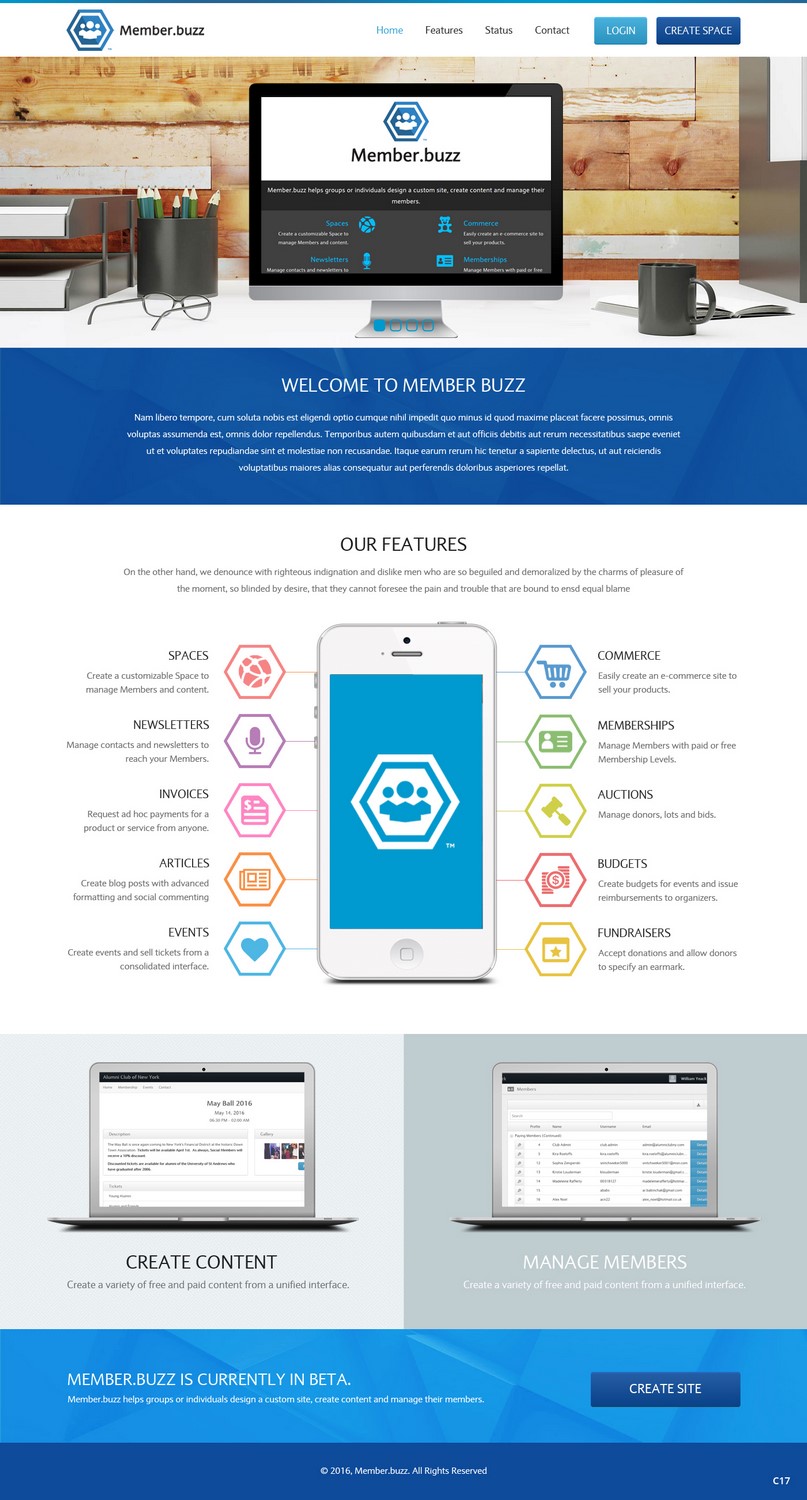 Diseño Web por pb para Member.buzz | Diseño #11279406