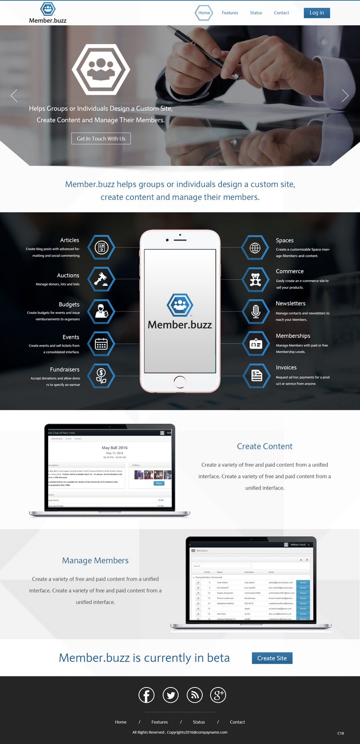 Web Design by pb for Member.buzz | Design #11279407