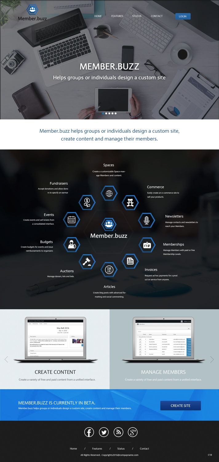 Web Design by pb for Member.buzz | Design #11408827