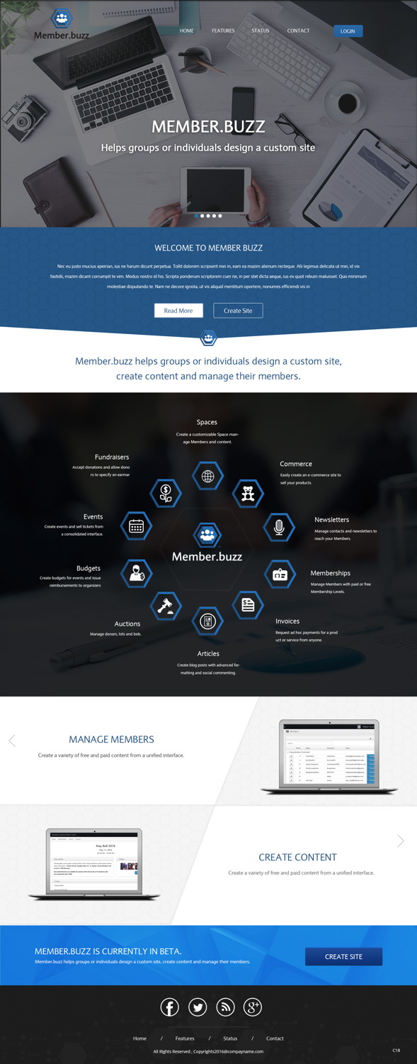 Web Design by pb for Member.buzz | Design #11414865