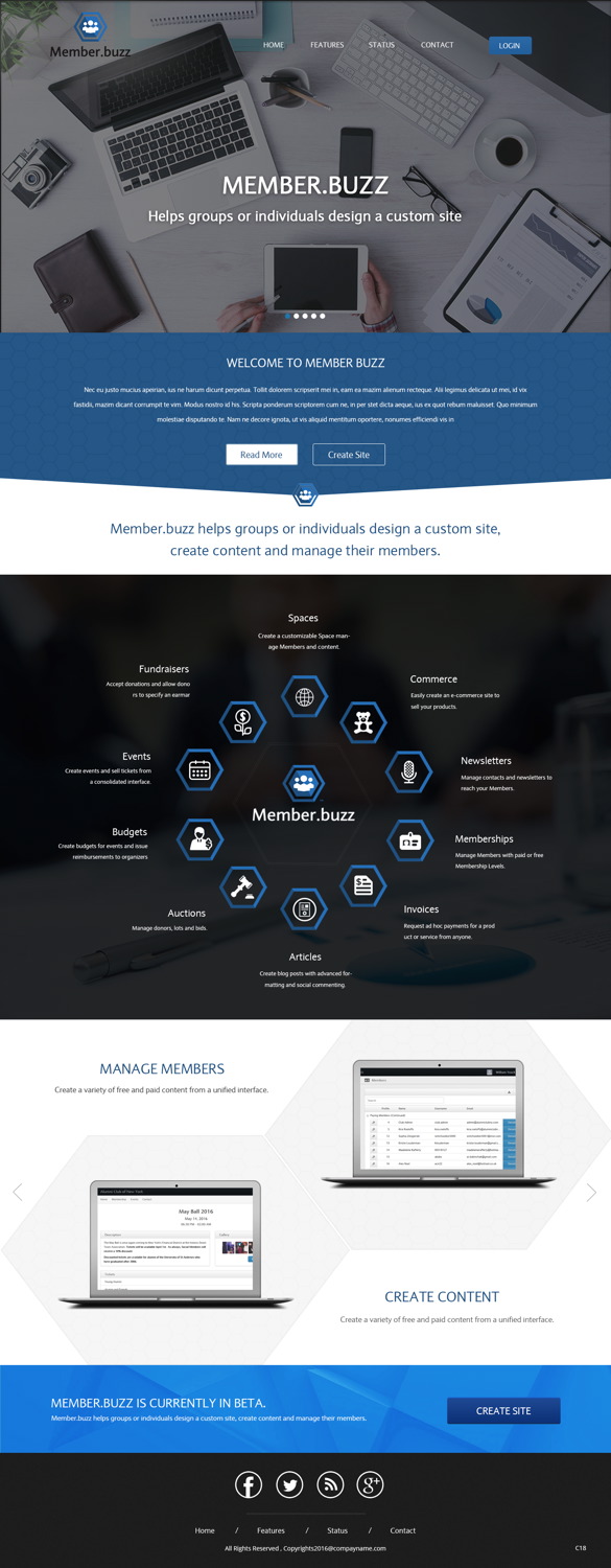 Web Design by pb for Member.buzz | Design #11414866