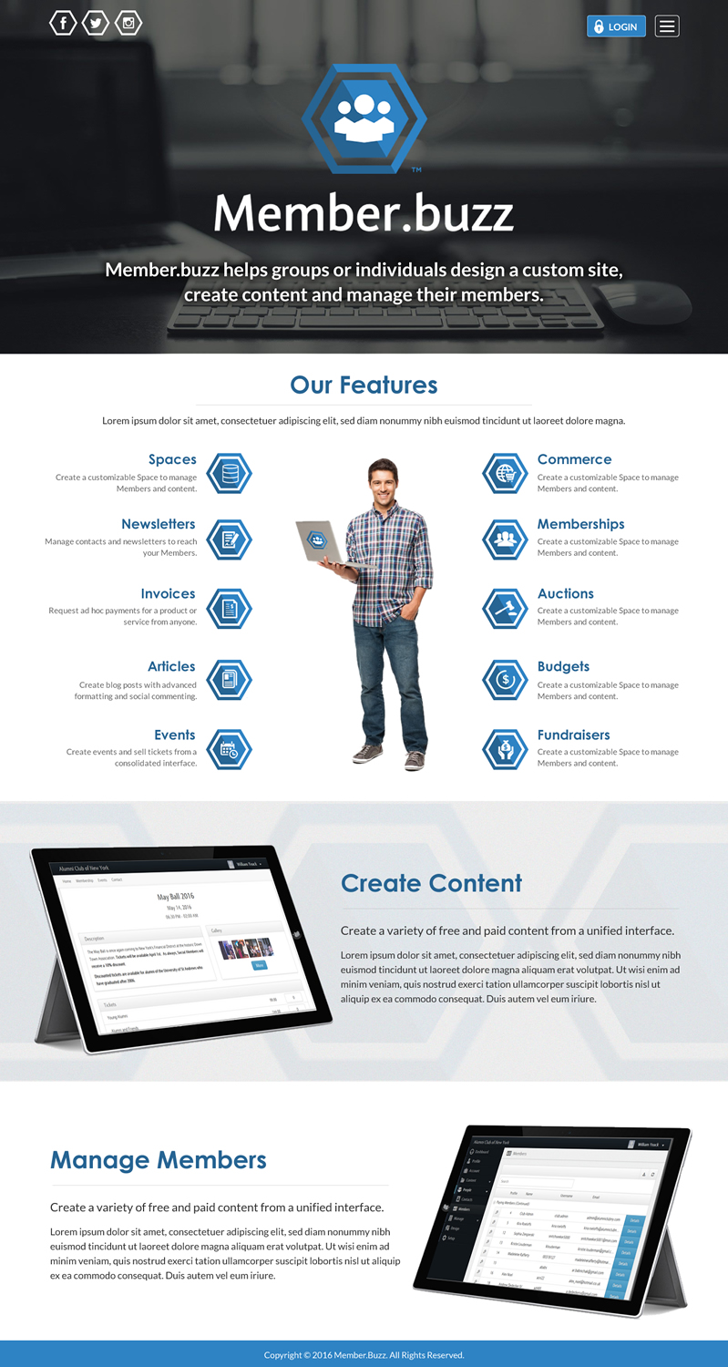 Web Design by Sbss for Member.buzz | Design #11126932