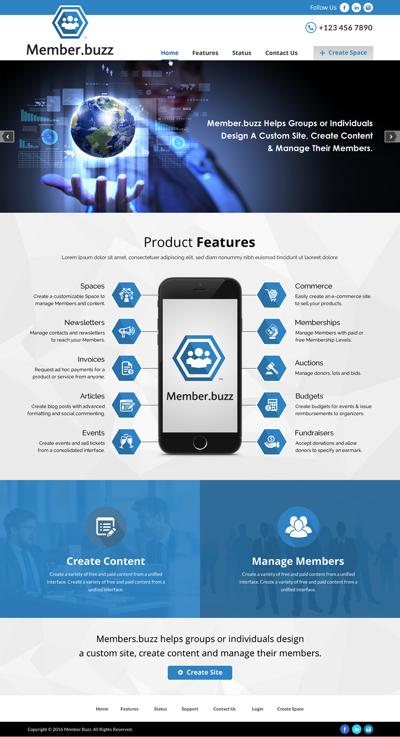 Web Design by Sbss for Member.buzz | Design #11135990