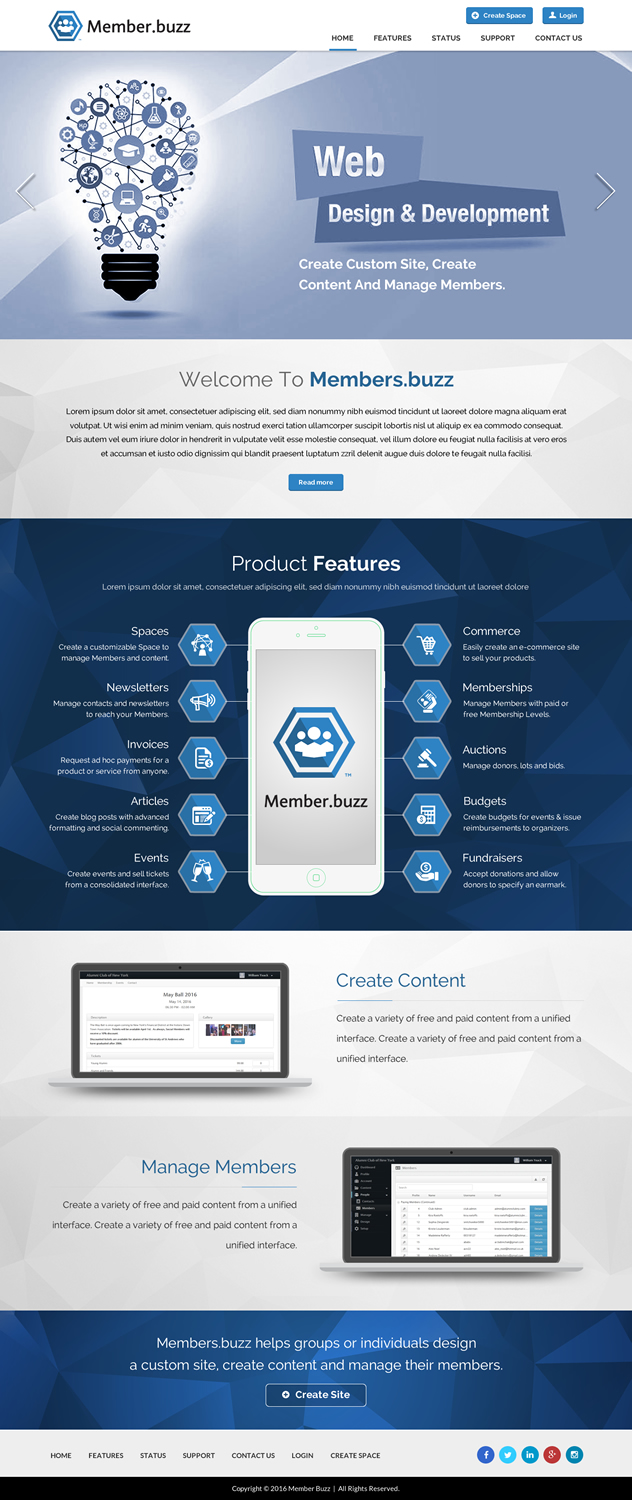 Web Design by Sbss for Member.buzz | Design #11135991