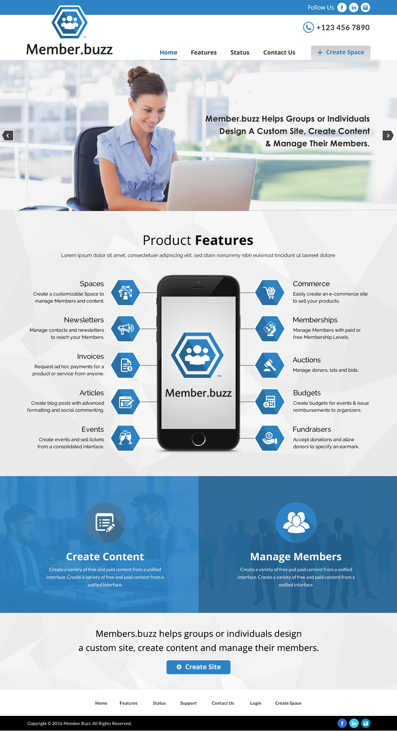 Web Design by Sbss for Member.buzz | Design #11147836