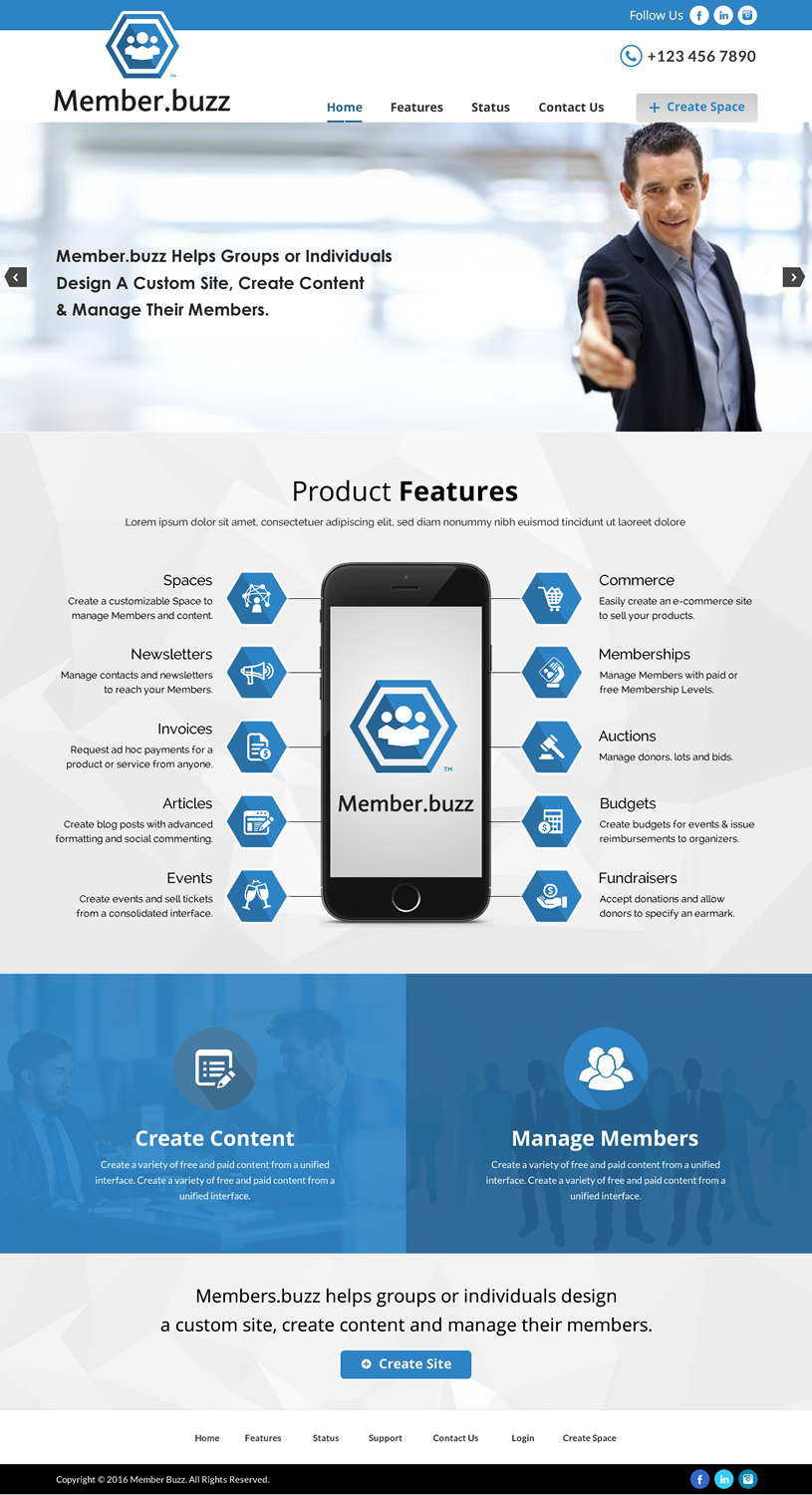 Web Design by Sbss for Member.buzz | Design #11147837