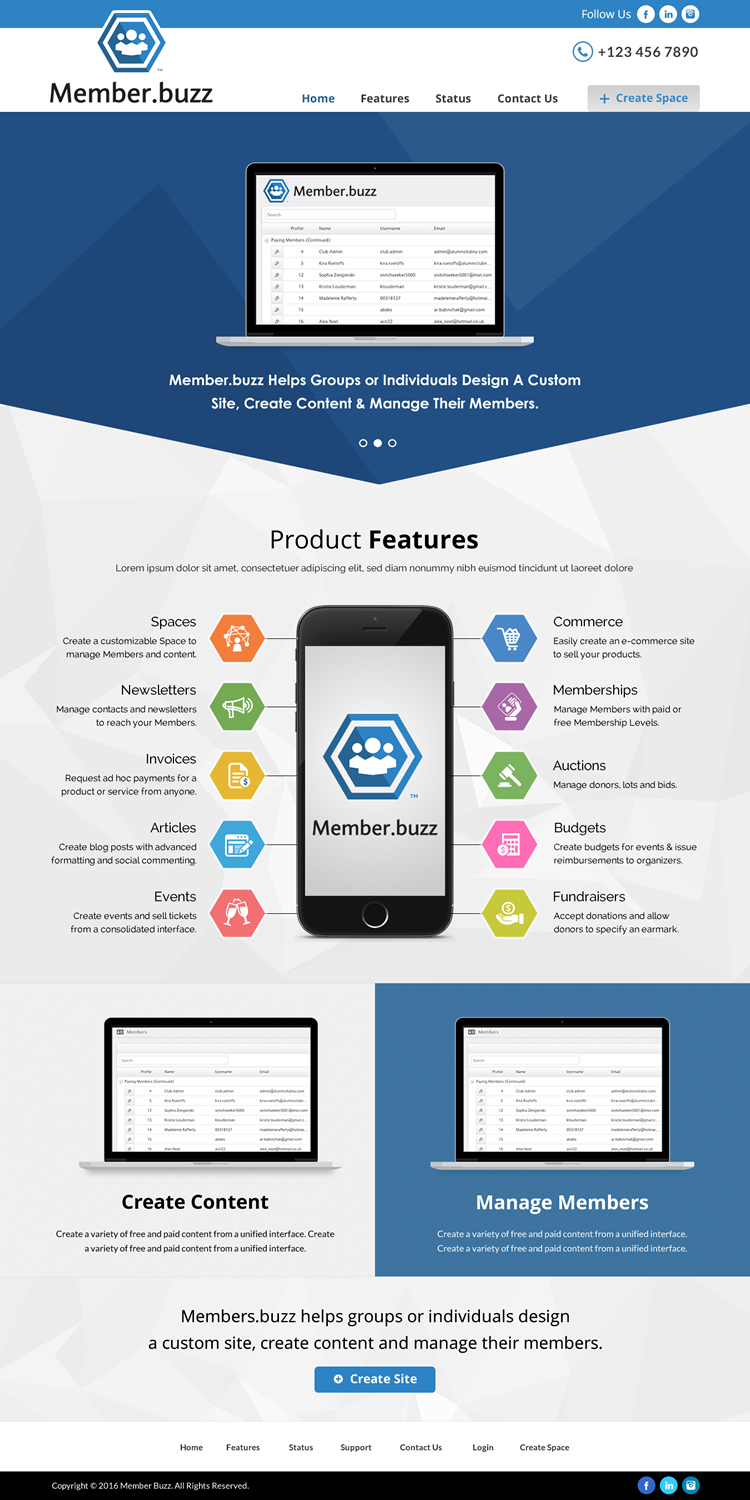 Web Design by Sbss for Member.buzz | Design #11171514