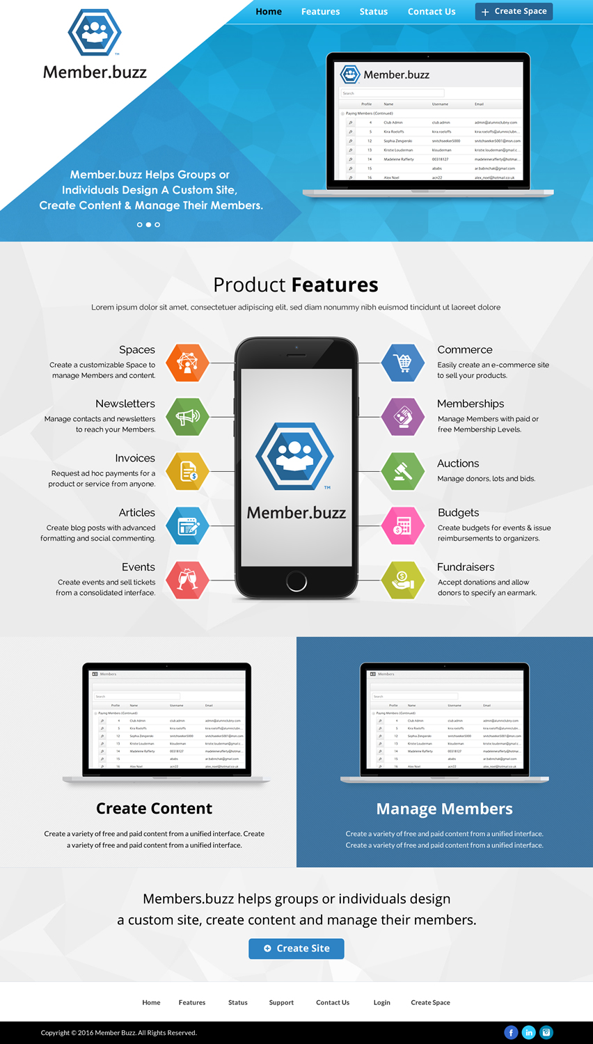 Web Design by Sbss for Member.buzz | Design #11171515