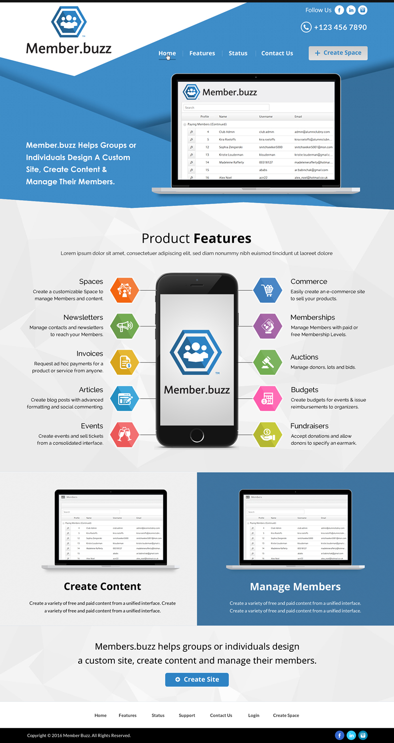 Diseño Web por Sbss para Member.buzz | Diseño #11171516