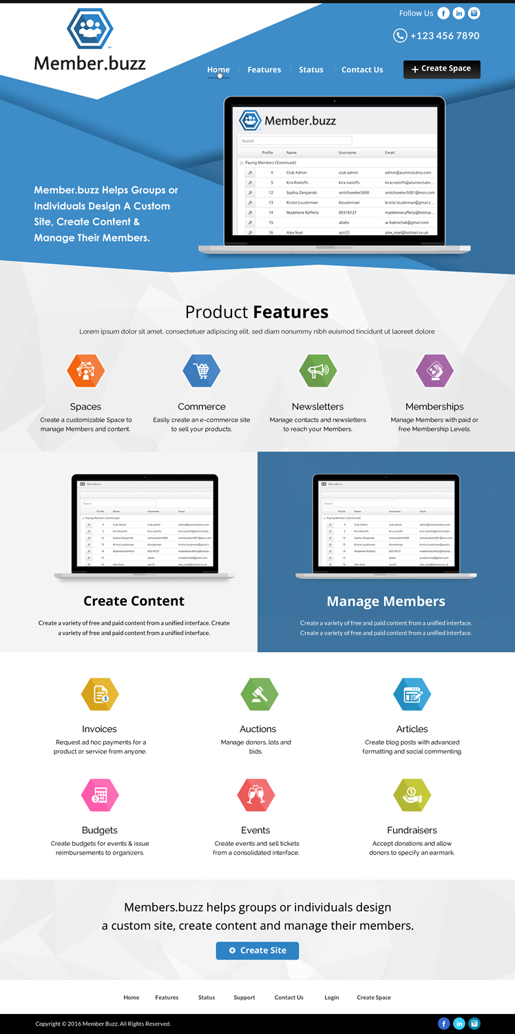 Web Design by Sbss for Member.buzz | Design #11171528