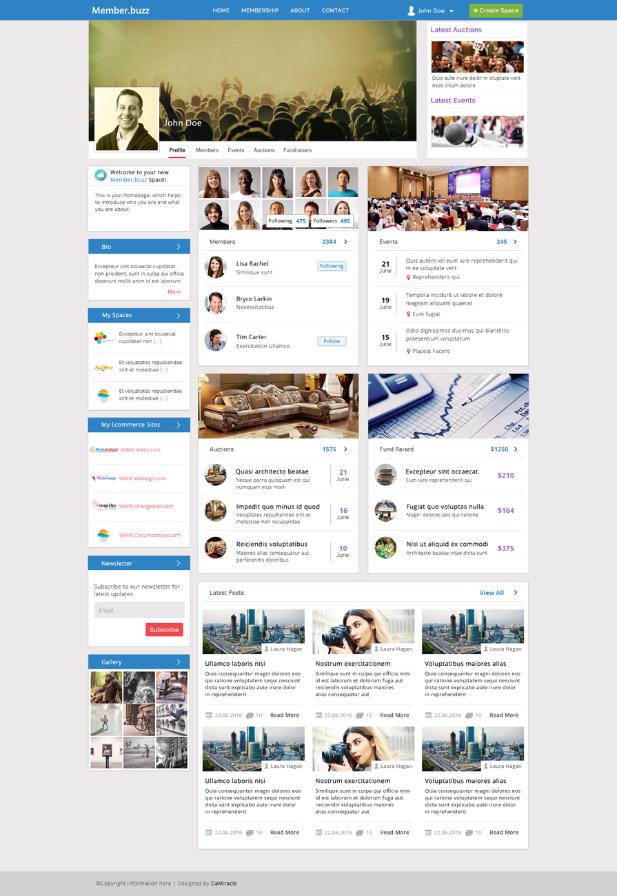 Web Design by Da Miracle for Member.buzz | Design #11290120