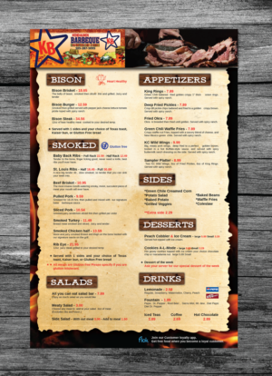 Menu Design by Iwana Ioana for KendalBen Barbeque | Design: #11158891