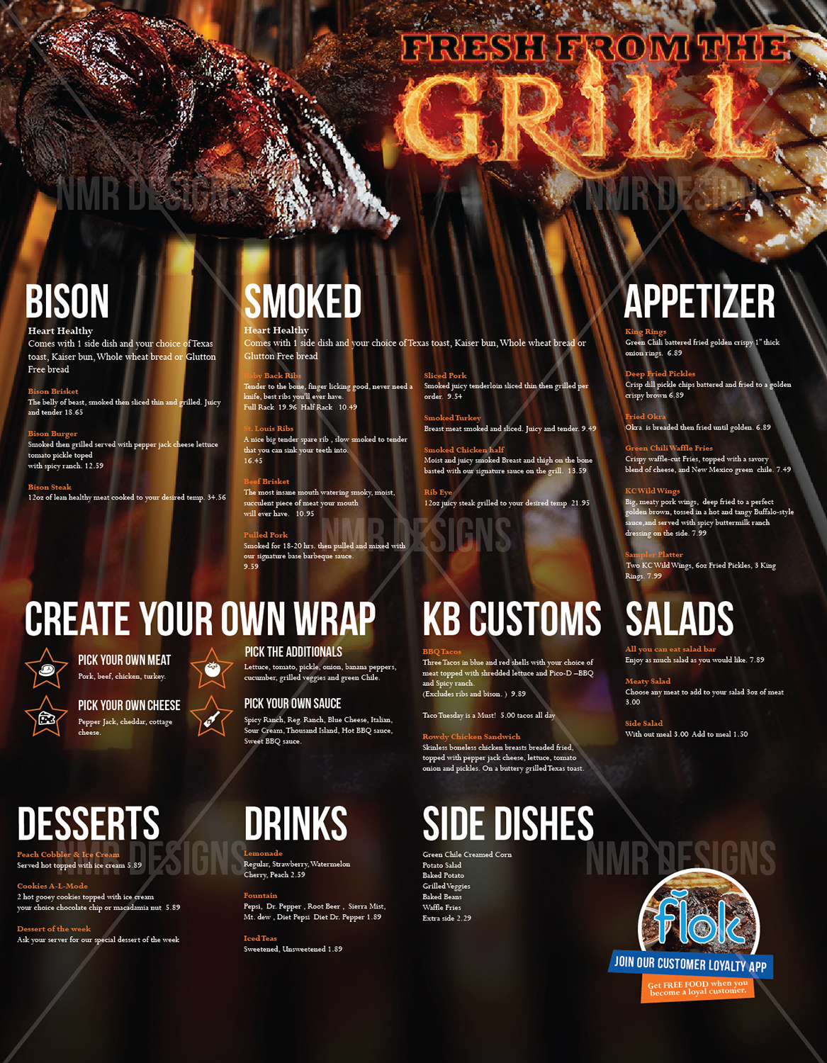Menu Design by Nic M Rayce for KendalBen Barbeque | Design #11170027
