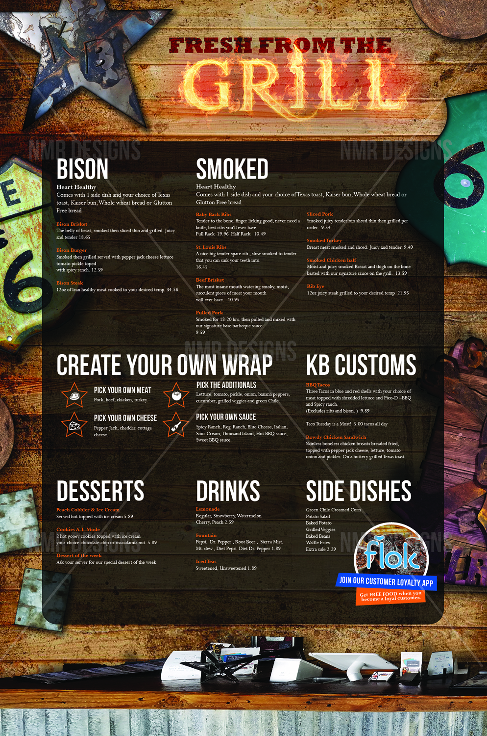 Menu Design by Nic M Rayce for KendalBen Barbeque | Design #11172738