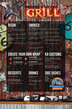 Menu Design by Nic M Rayce for KendalBen Barbeque | Design: #11176459