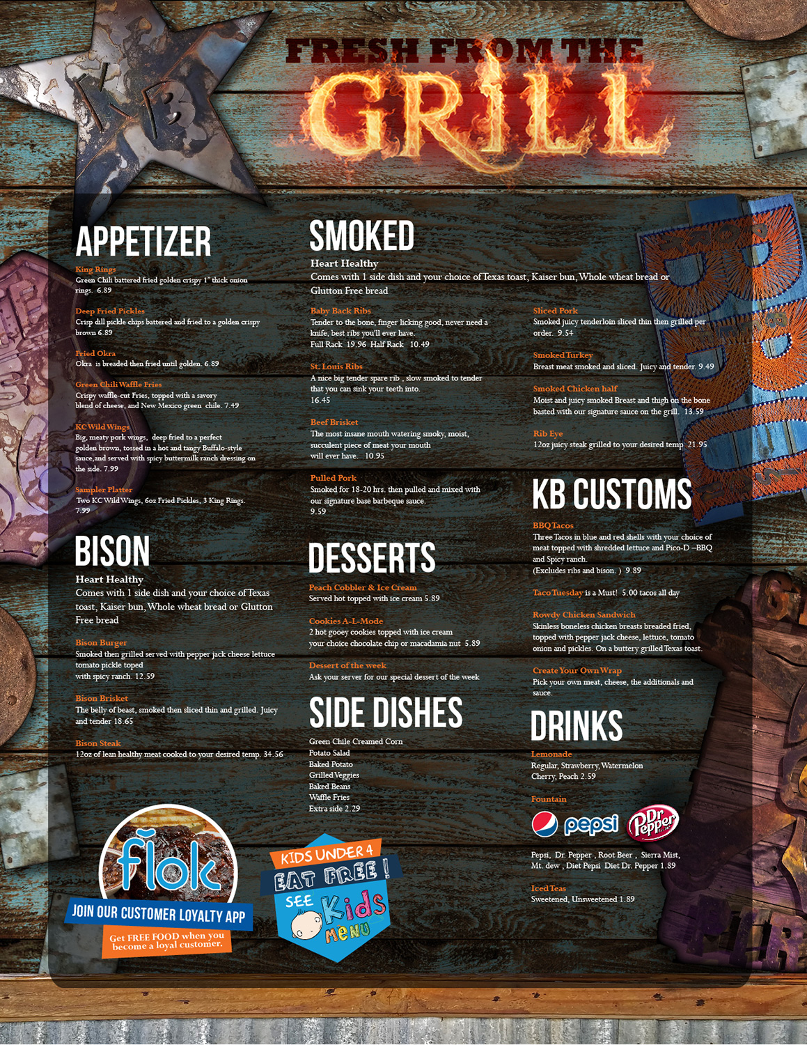 Menu Design by Nic M Rayce for KendalBen Barbeque | Design #11315092