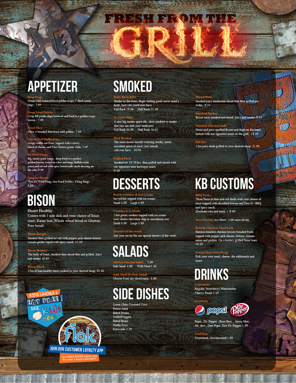 Menu Design by Nic M Rayce for KendalBen Barbeque | Design #11322628