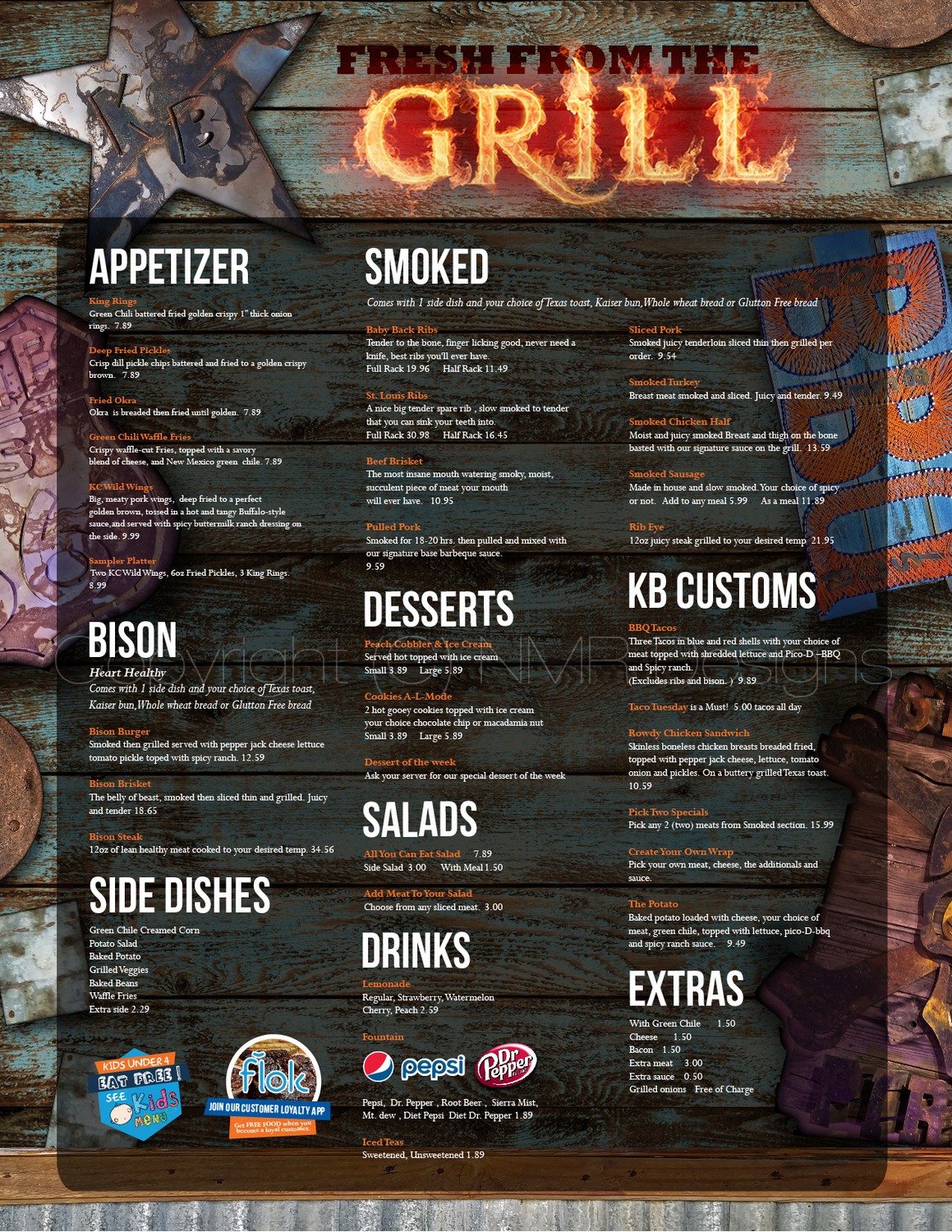 Menu Design by Nic M Rayce for KendalBen Barbeque | Design #11354109