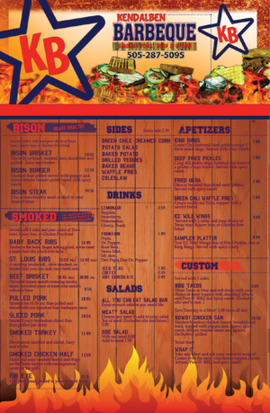 Menu Design by schk for KendalBen Barbeque | Design: #11162134