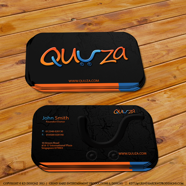 Business Card Design by KD Designz for Quuza Pte Ltd | Design #2299960