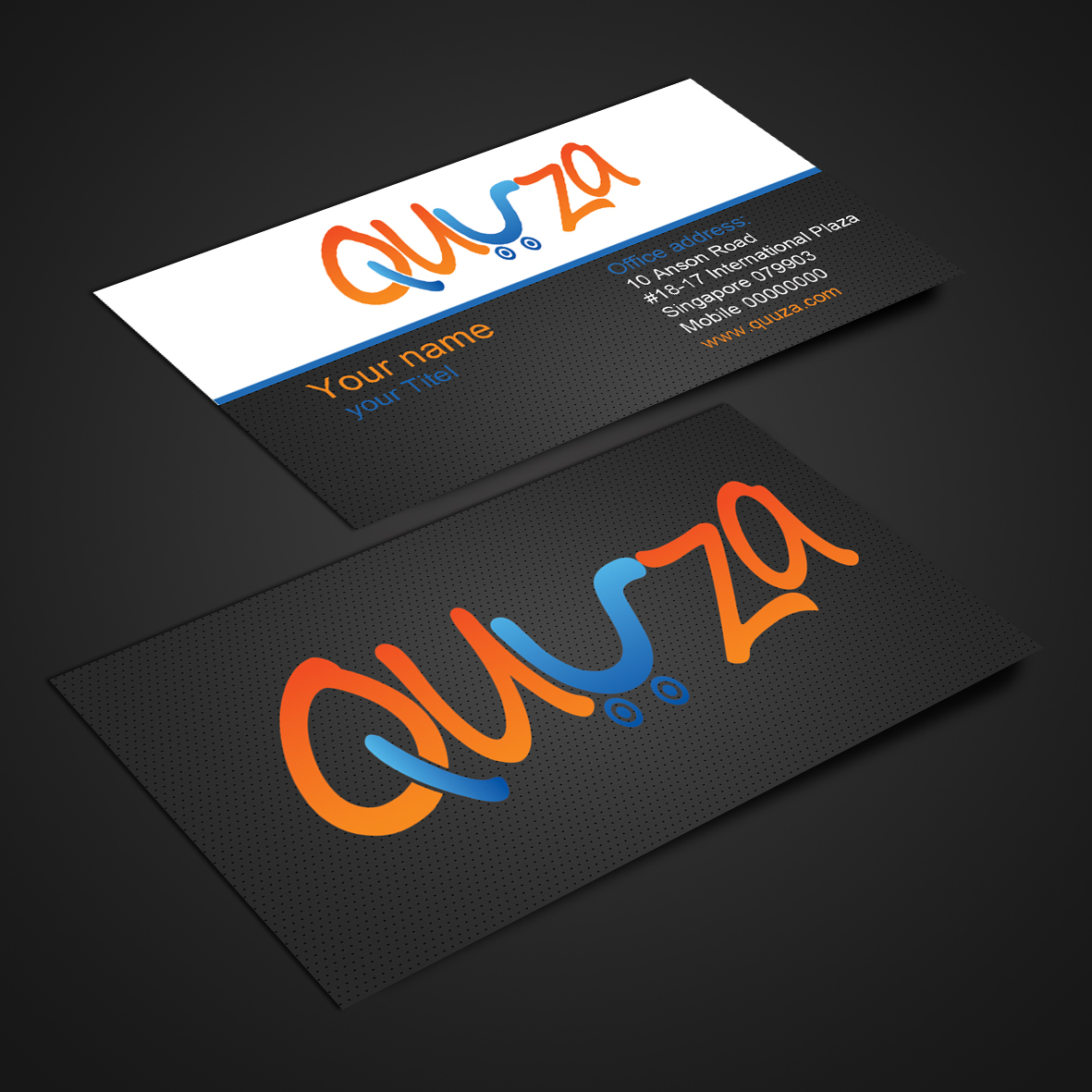 Visitenkarten-Design von Harshan für Quuza Pte Ltd | Design #2295704