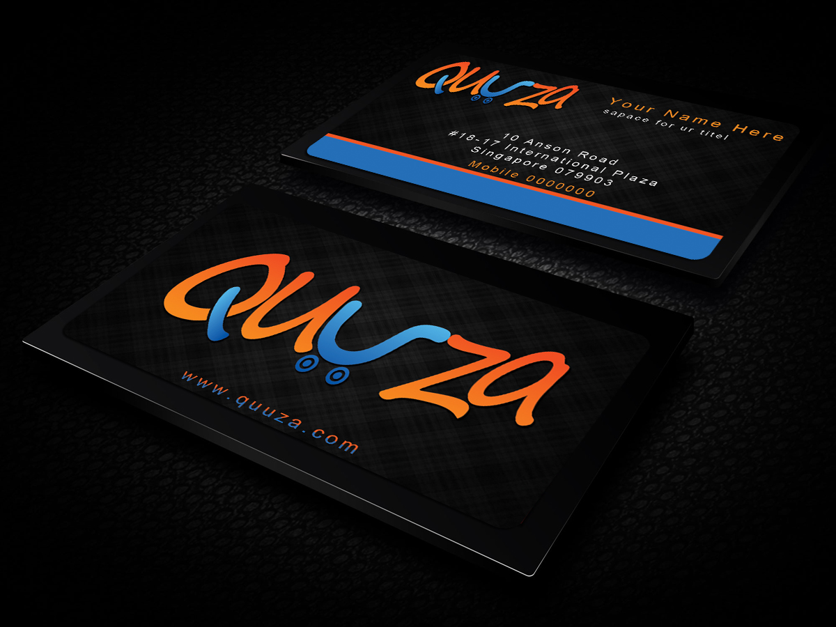 Visitenkarten-Design von Harshan für Quuza Pte Ltd | Design #2296837