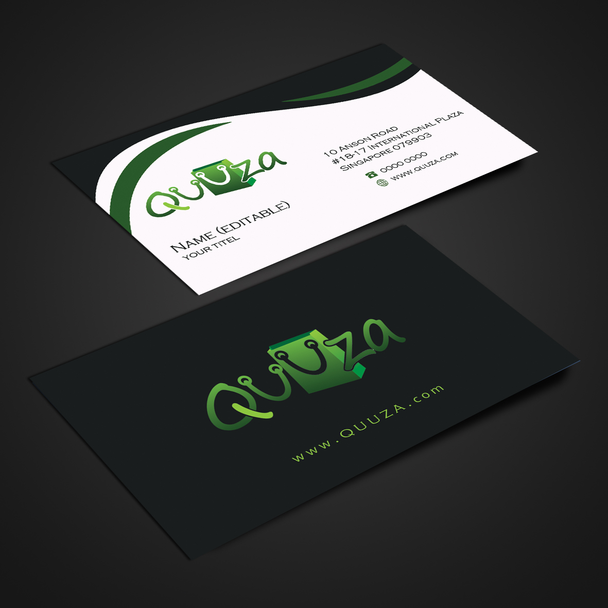 Business Card Design by Harshan for Quuza Pte Ltd | Design #2333852