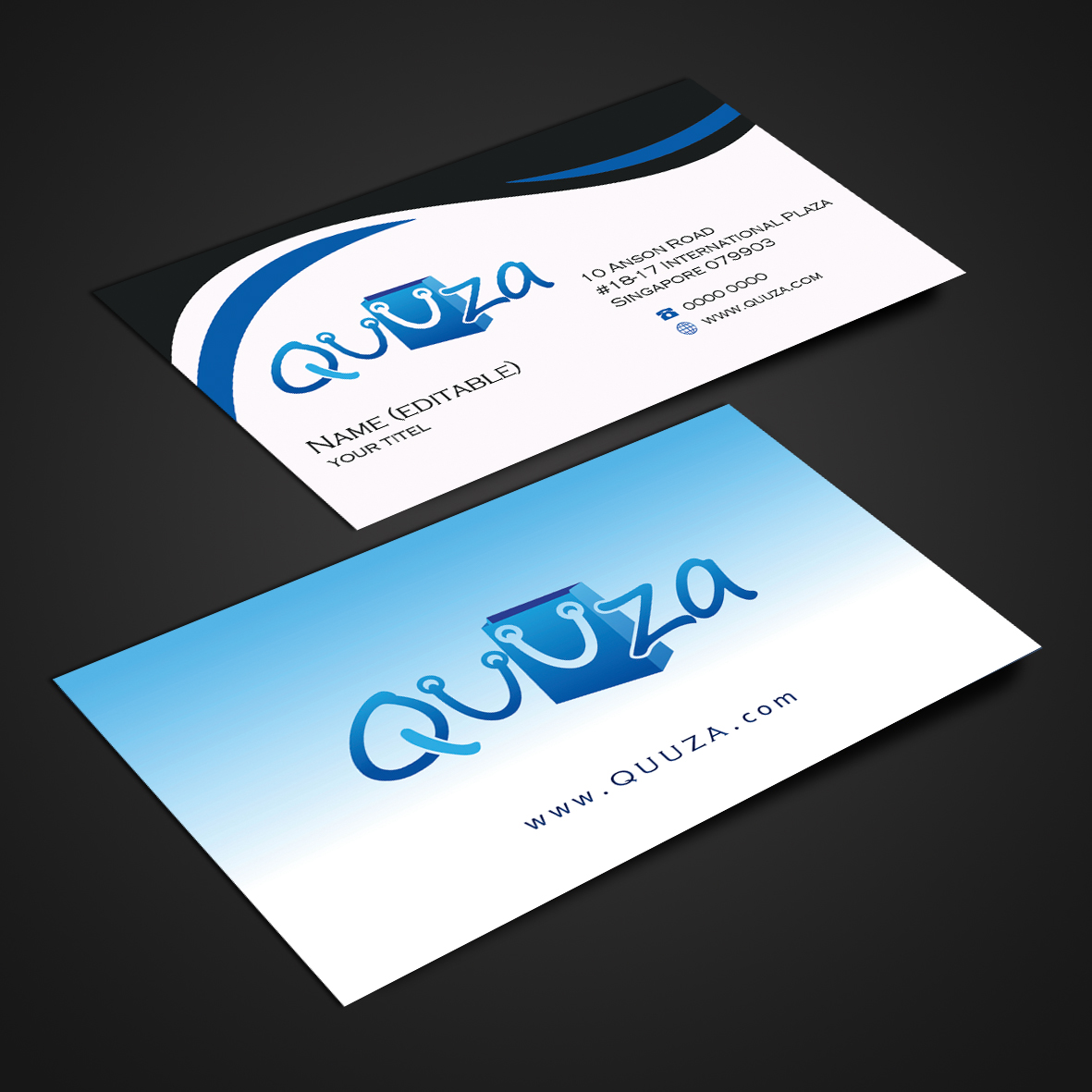 Business Card Design by Harshan for Quuza Pte Ltd | Design #2334005