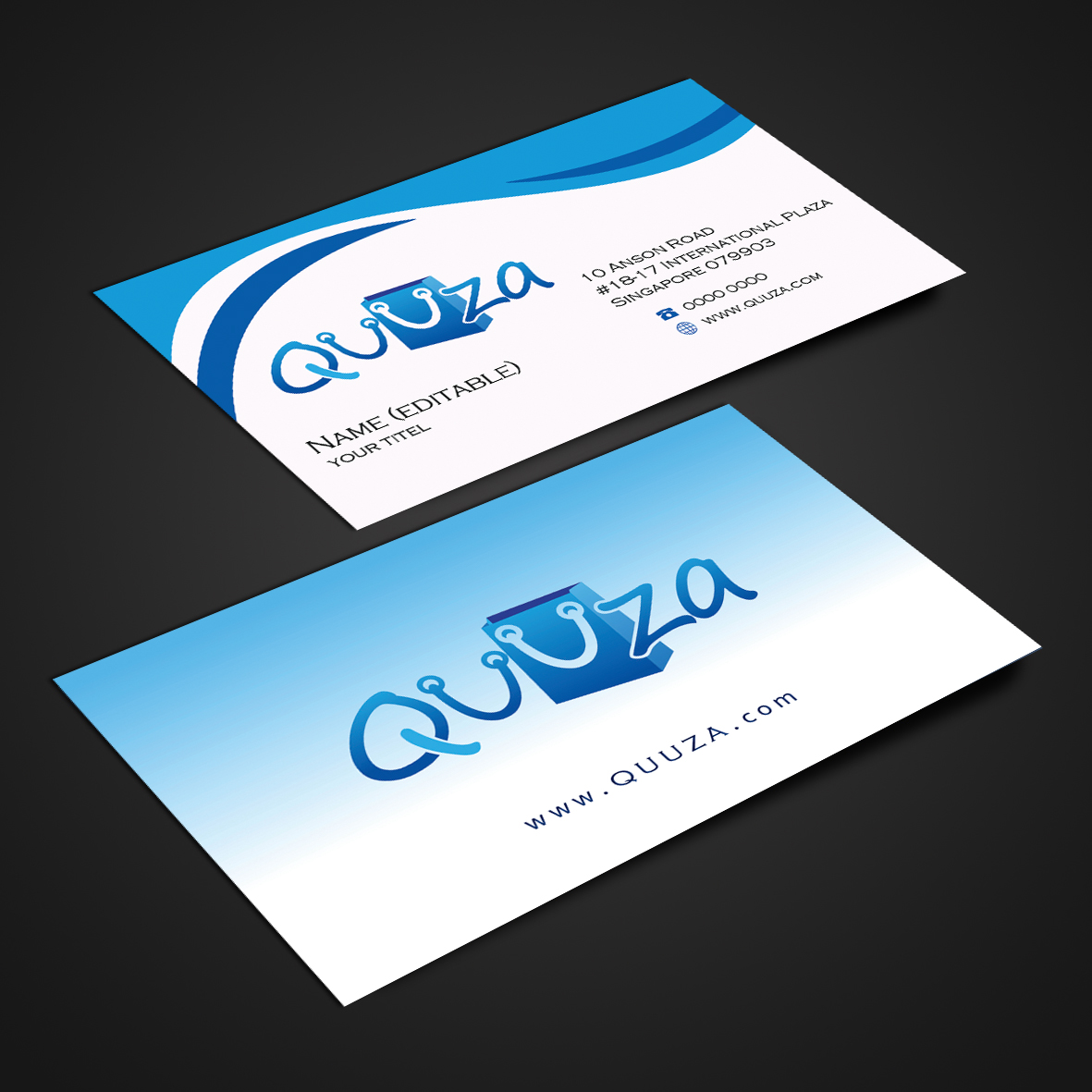 Business Card Design by Harshan for Quuza Pte Ltd | Design #2334015