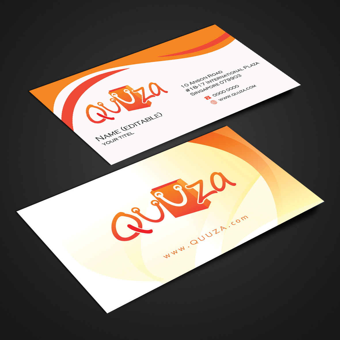 Business Card Design by Harshan for Quuza Pte Ltd | Design #2334091