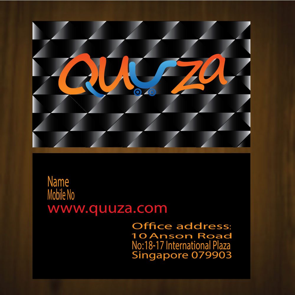 Business Card Design by arrowdesigners for Quuza Pte Ltd | Design #2297230