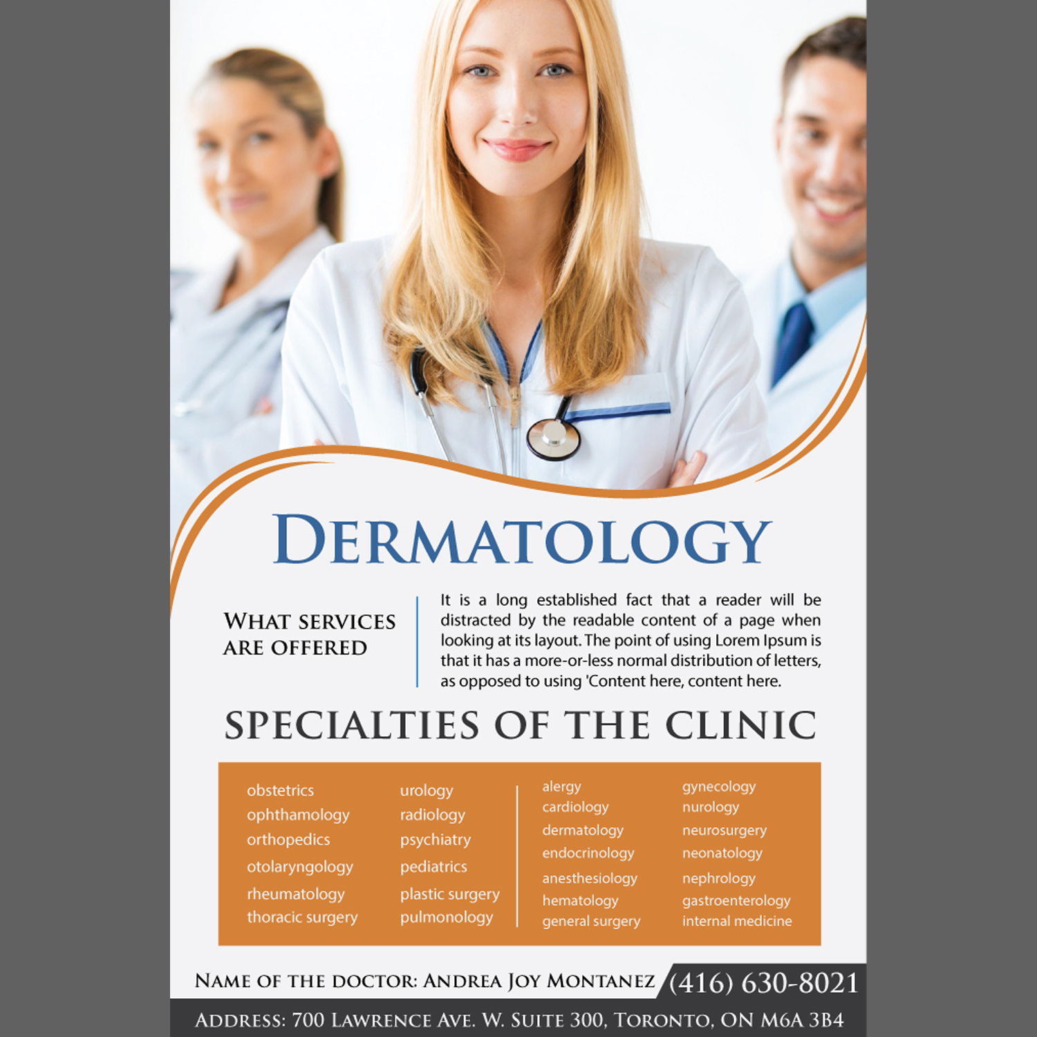 elegant feminine school flyer design for a company by pediatric clinic flyer