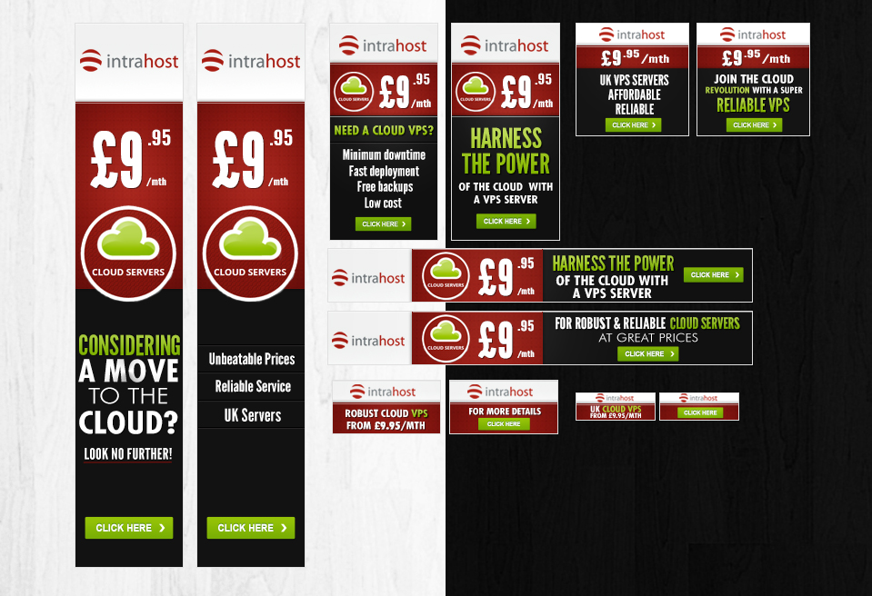 Diseño De Banner Publicitario por Miekee09 para Intrahost, GoCloud & LensChimp | Diseño #2292401