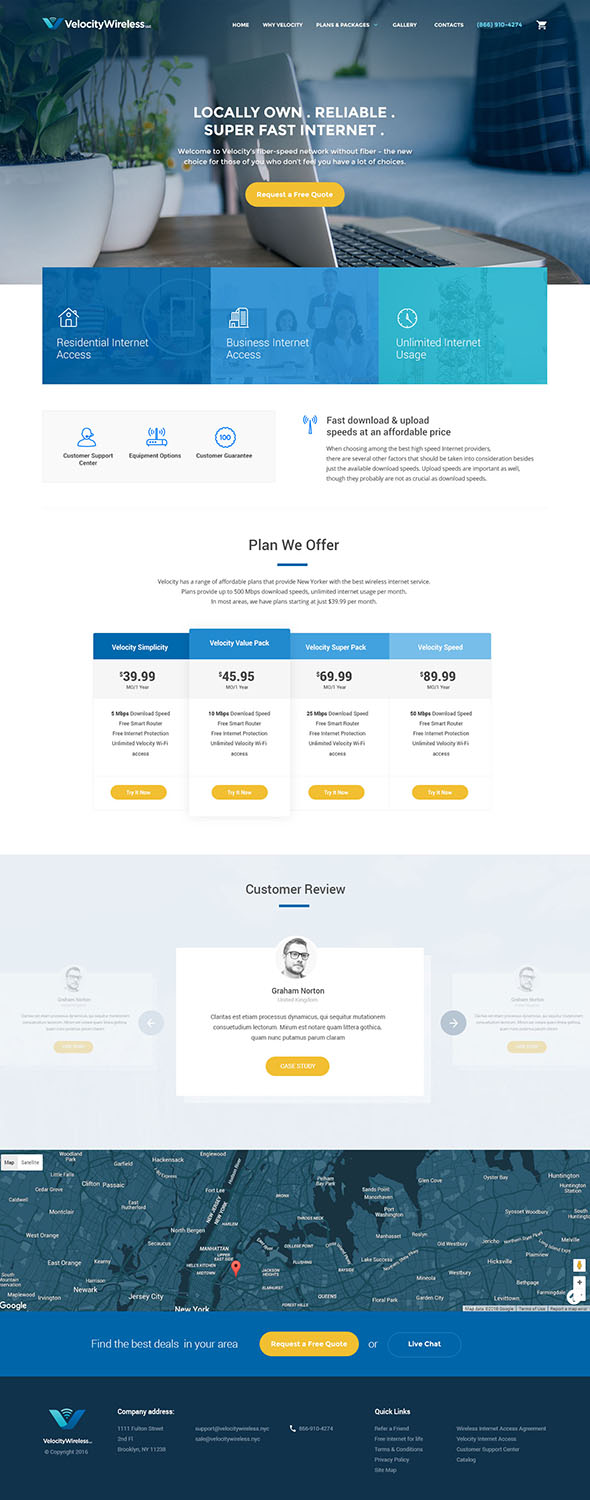 Web Design by Epul for velocity  wireless llc | Design #11151313