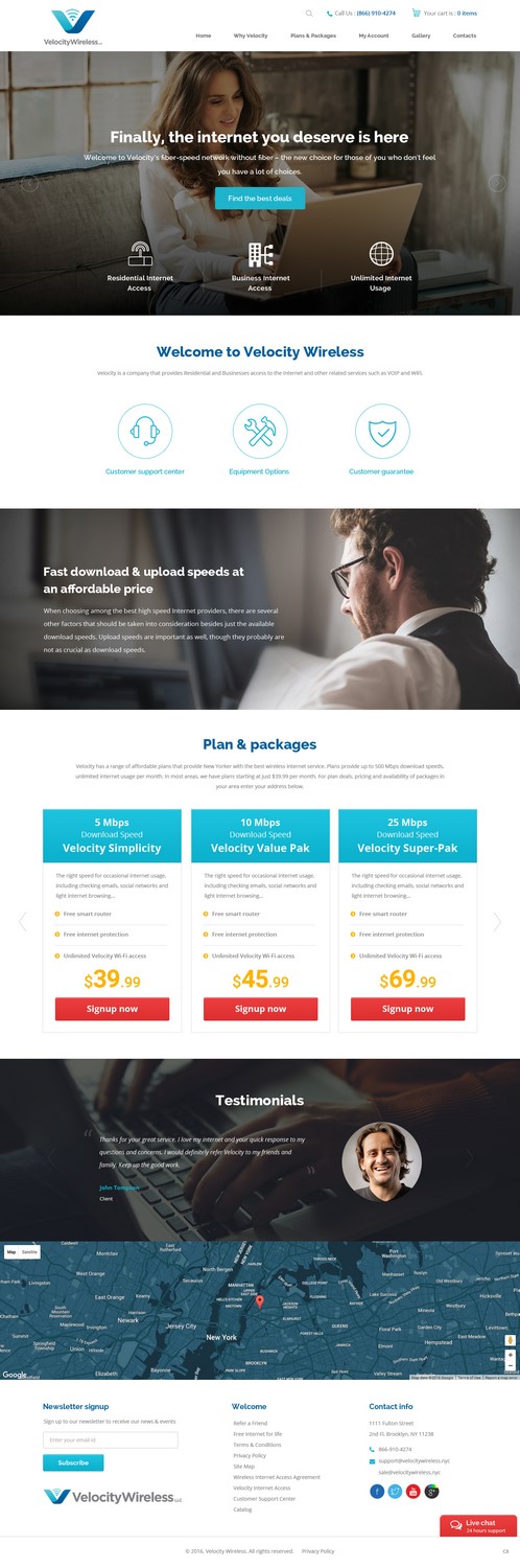 Web Design by pb for velocity  wireless llc | Design #11136398