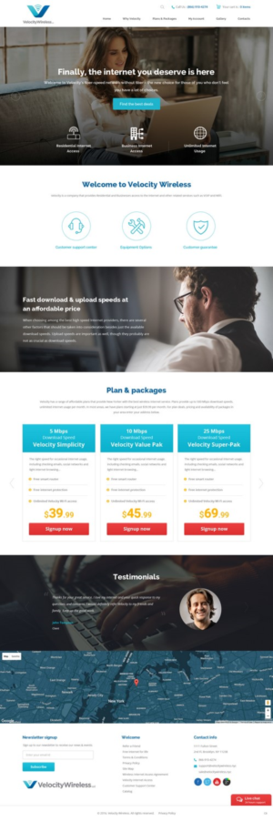 Web Design by pb for velocity  wireless llc | Design: #11136398