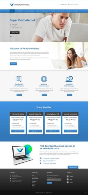 Web Design by pb for velocity  wireless llc | Design: #11136399