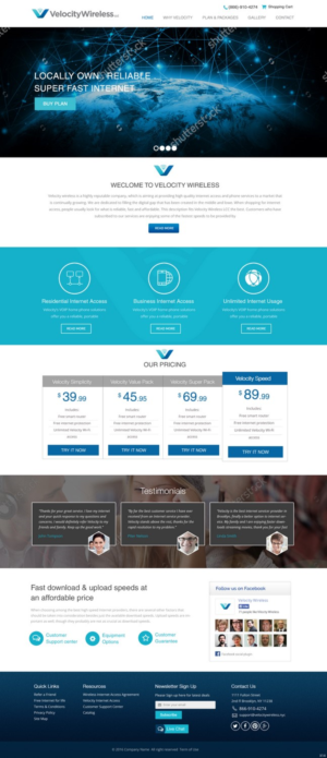 Web Design by pb for velocity  wireless llc | Design: #11136401