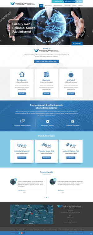 Web Design by pb for velocity  wireless llc | Design: #11148577