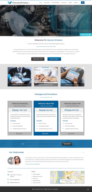 Web Design by pb for velocity  wireless llc | Design: #11148578