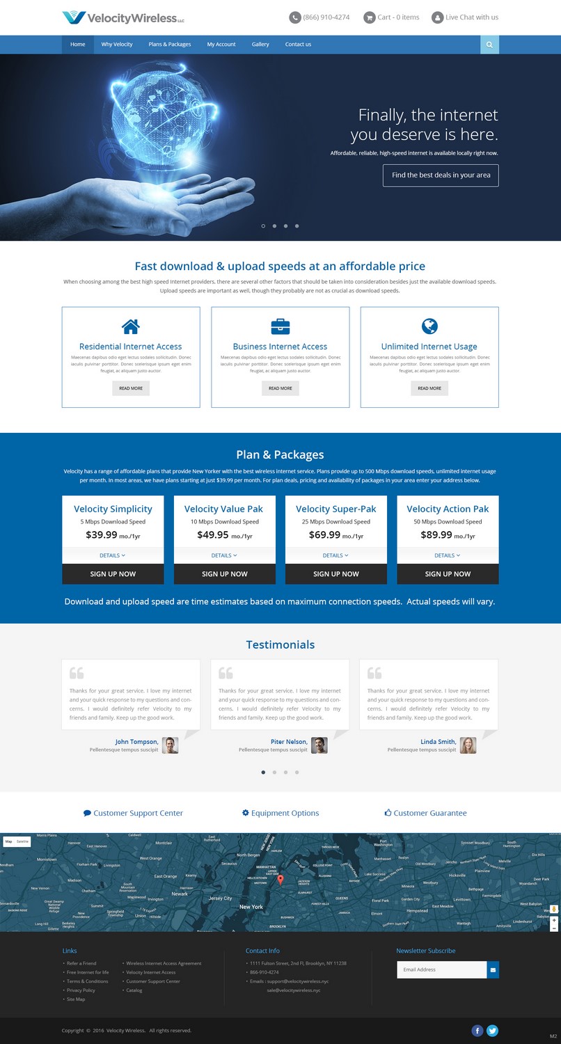 Web Design by pb for velocity  wireless llc | Design #11148579