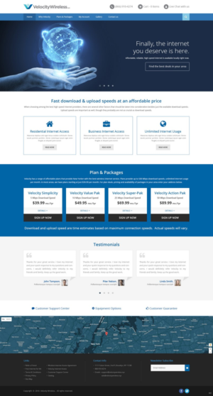 Web Design by pb for velocity  wireless llc | Design: #11148579