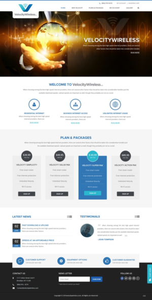 Web Design by pb for velocity  wireless llc | Design: #11148584