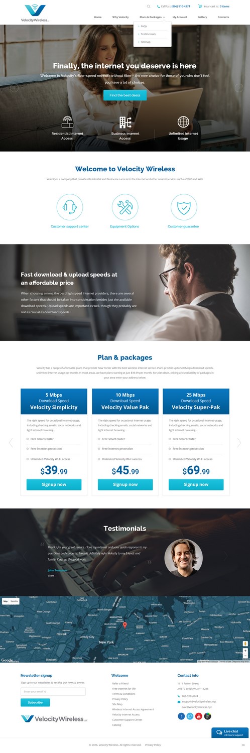 Web Design by pb for velocity  wireless llc | Design #11148585